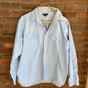LANDS’ END Blue button down XL